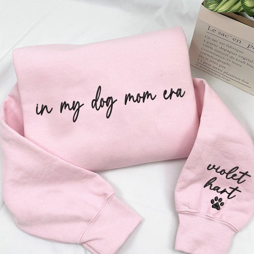 Personalized In My Dog Mom Era Sweatshirt Trendy Pet Lover Crewneck Gift for Her