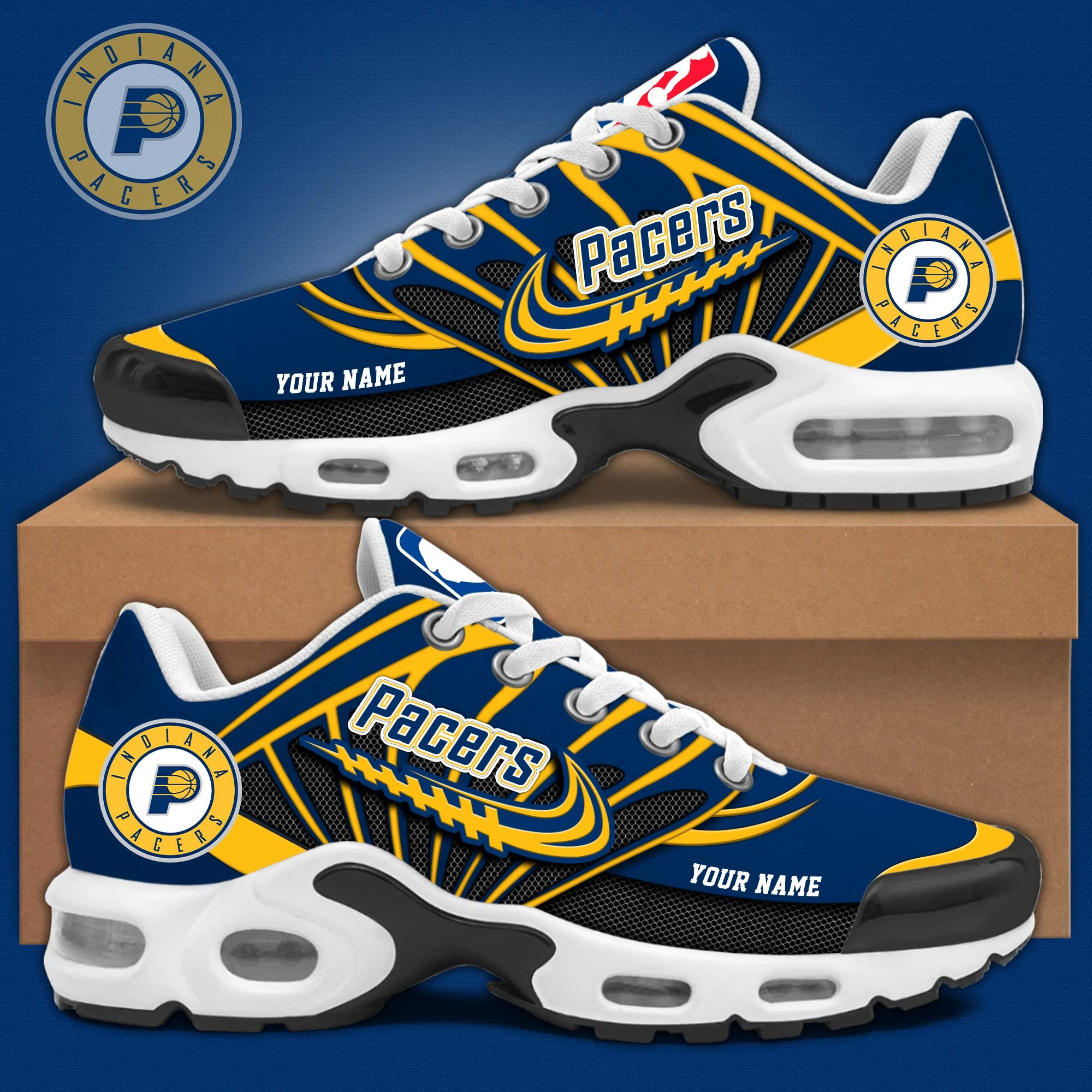 Personalized Indiana Pacers Air Max Plus Sneakers Cool Gifts For Basketball Fans