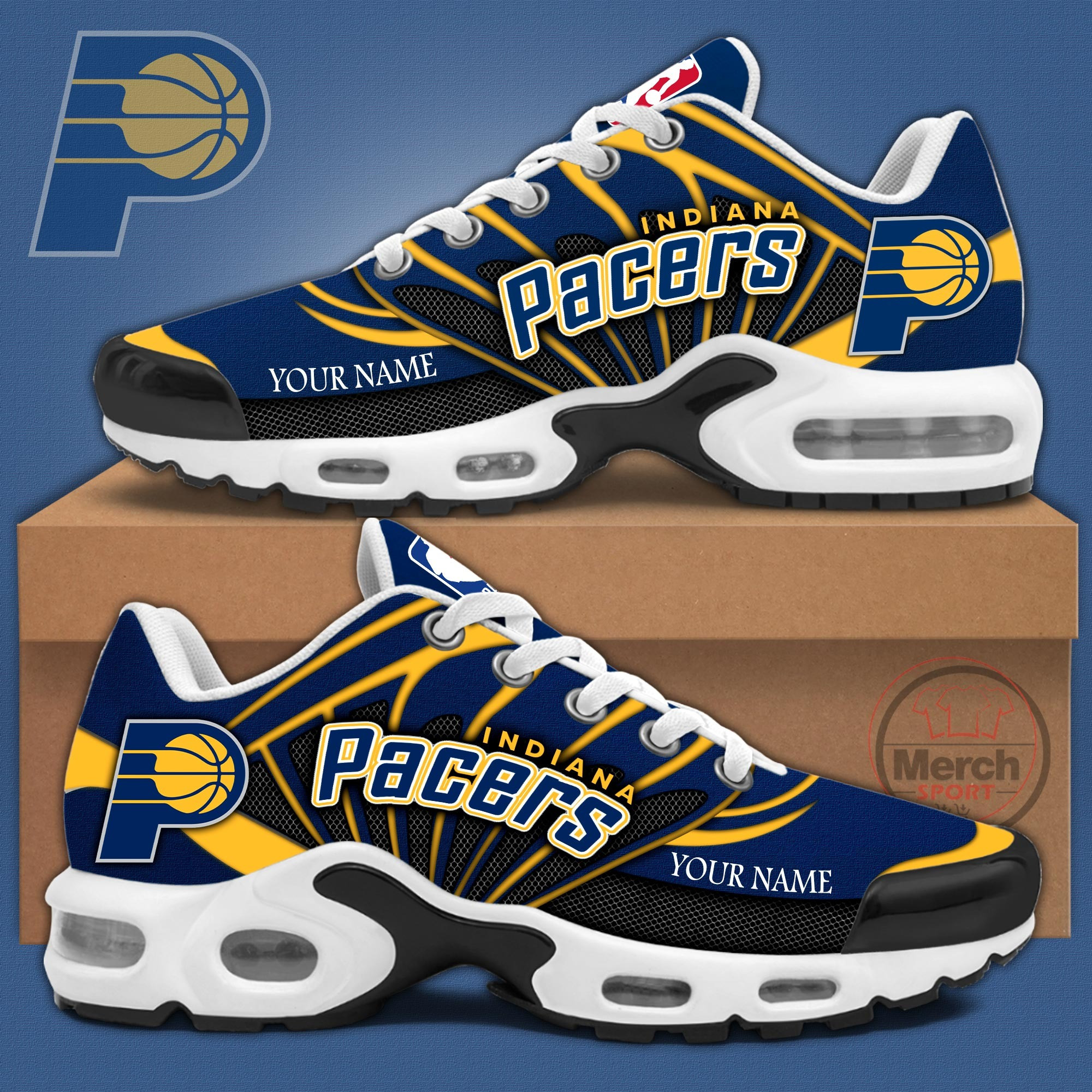 Personalized Indiana Pacers Air Max Plus Sneakers Good Gifts For Basketball Fans