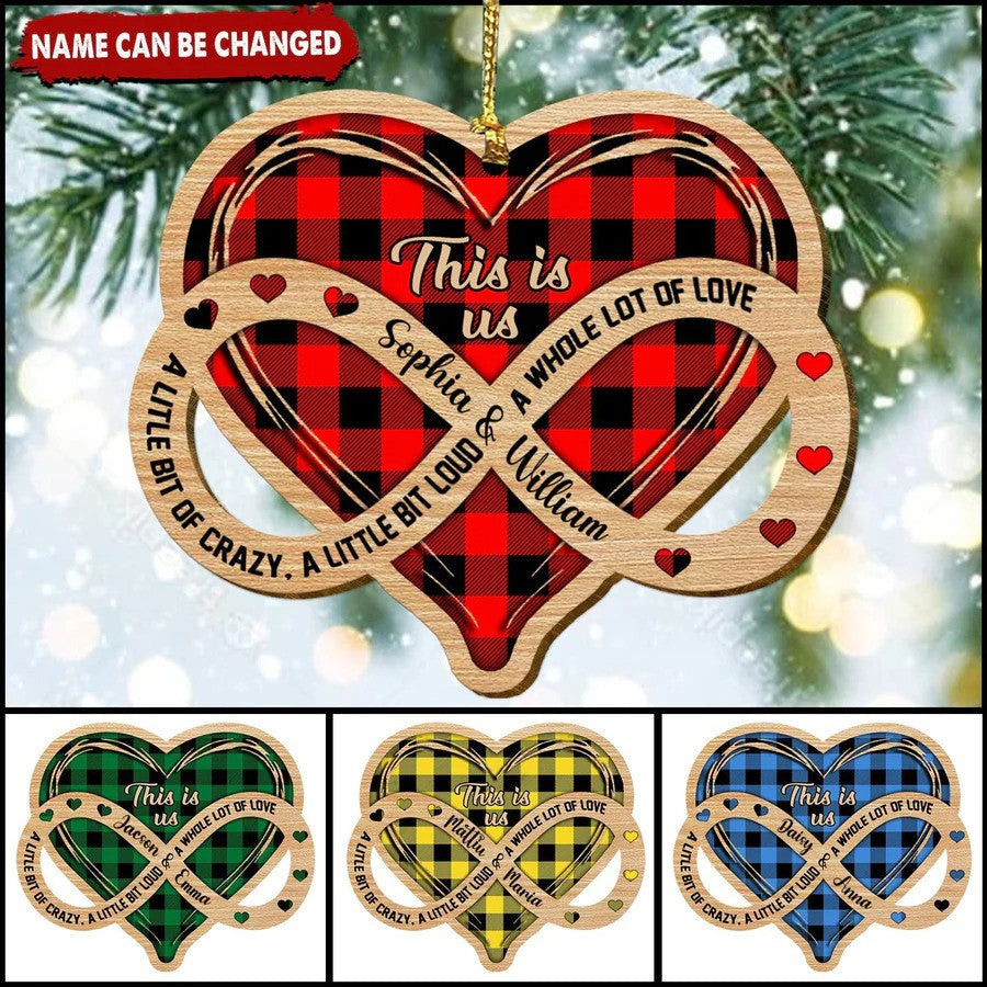 Personalized Infinity Love Couple Wood Ornament A whole lot of Love Ornament for Him
