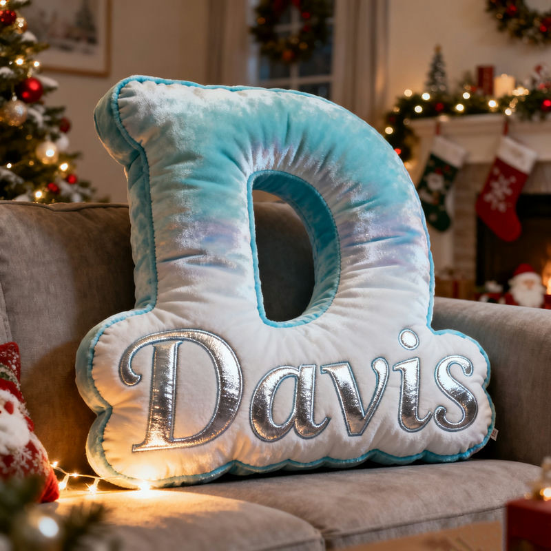 Personalized Initial Name Pillow Holiday Sofa Decor Christmas Presents Ideas