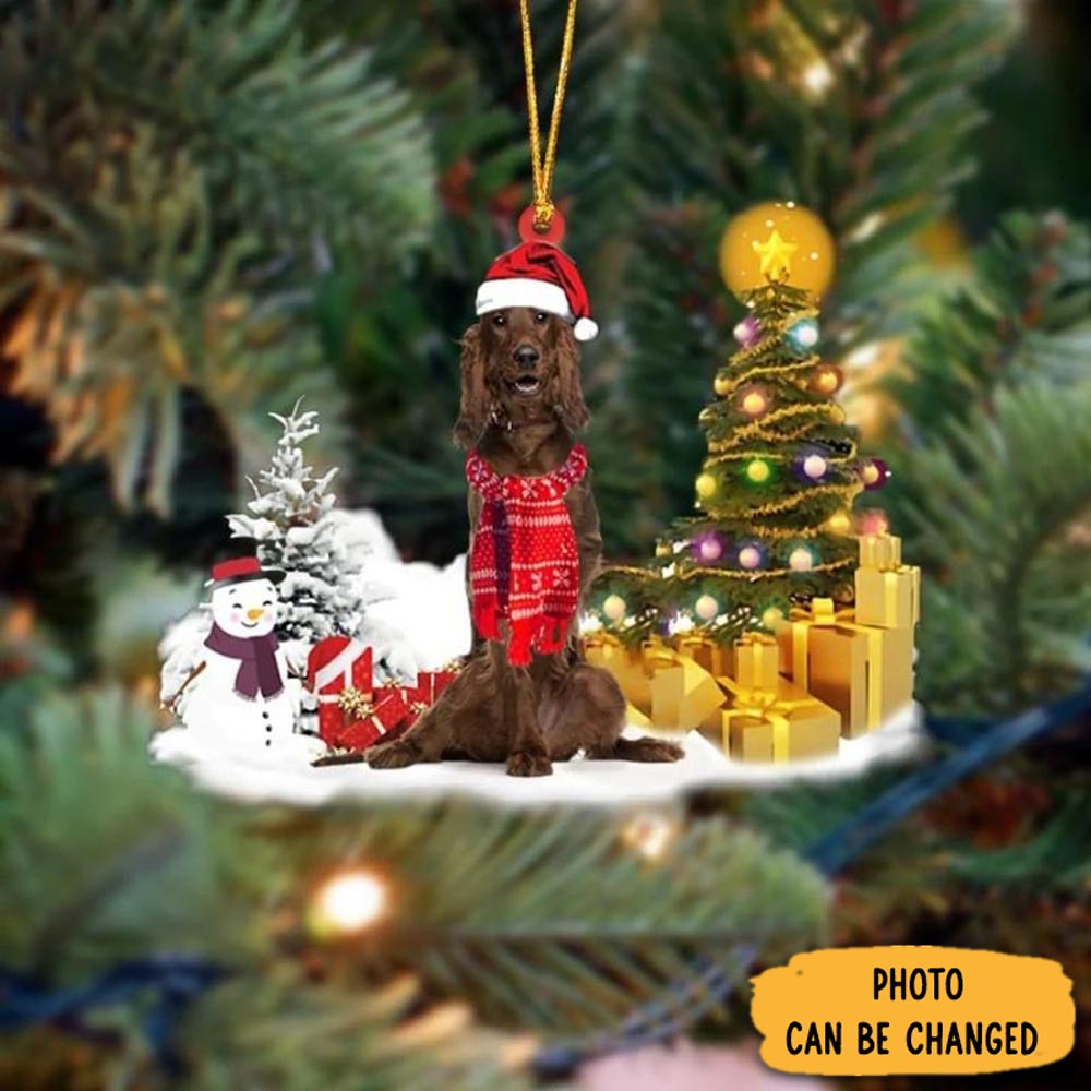 Personalized Irish Setter Christmas Ornament Personalized Ornament For Holiday Decor