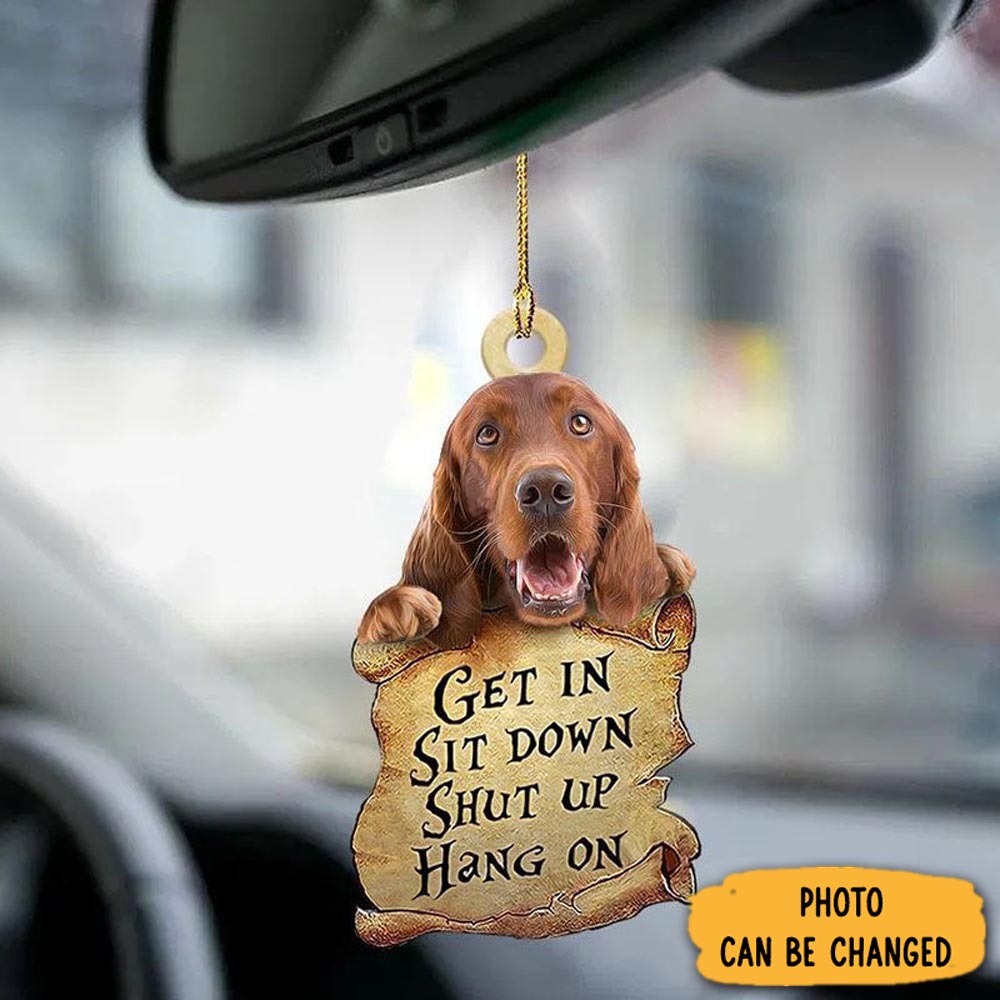 Personalized Irish Setter Get In Ornament Meaningful Christmas Ornament Gift