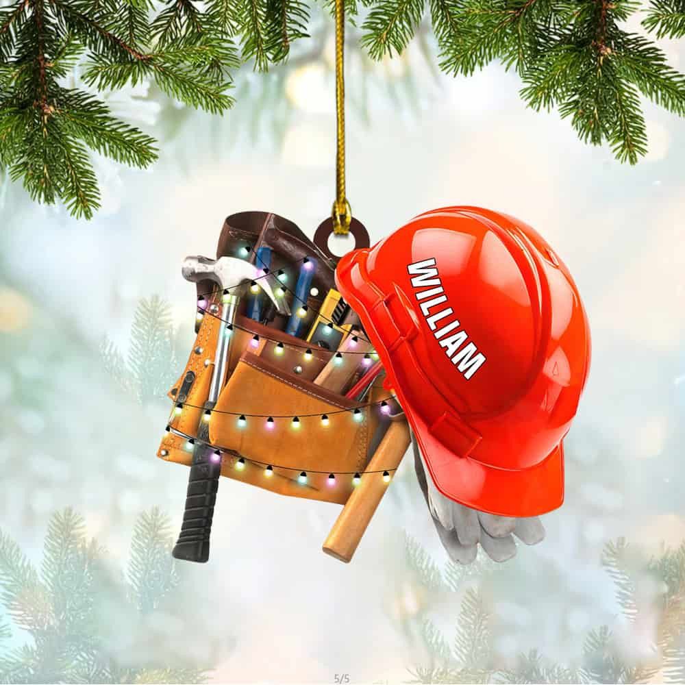 Personalized Ironworker Acrylic Christmas Ornament Gift For Iron Worker