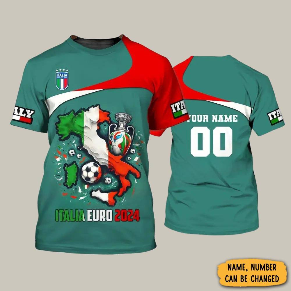 Personalized Italia Euro 2026 Football T-Shirt Football Clothes Best Gift For Fans