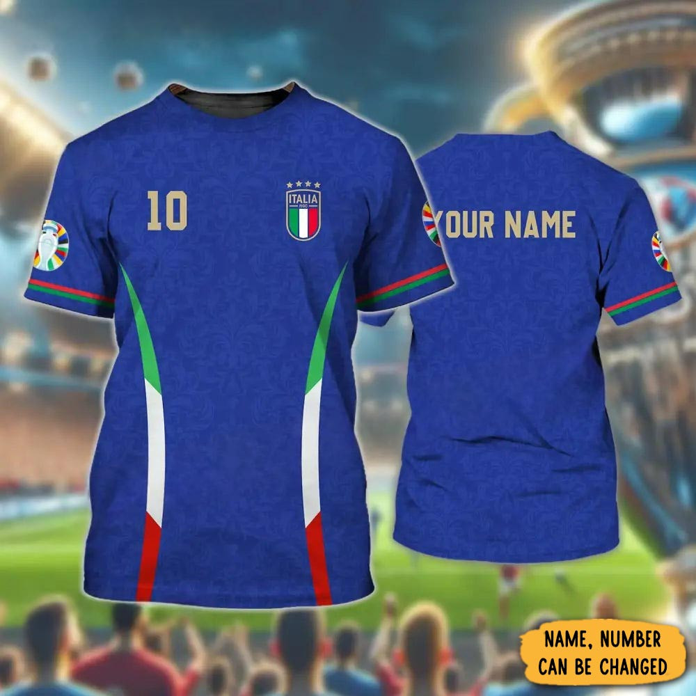 Personalized Italia Football T-Shirt Italia National Football Shirt Great Gift For Him