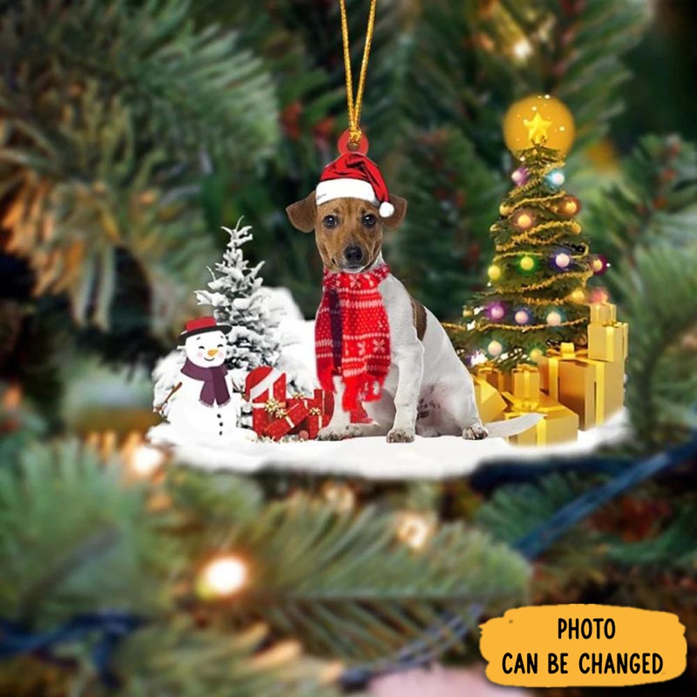 Personalized Jack Russell Terrier Christmas Ornament Joyful Holiday Season Ornament Gift