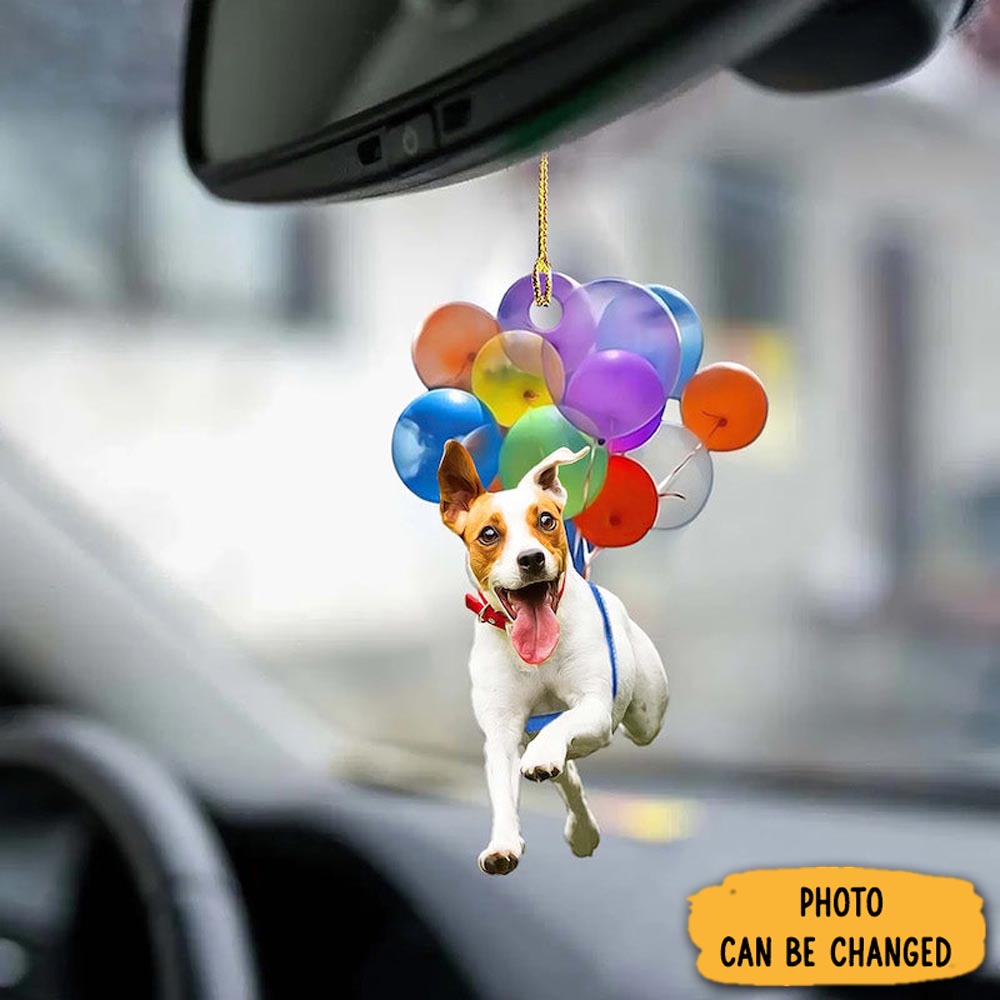 Personalized Jack Russell Terrier Fly With Bubbles Car Hanging Ornament Beautiful Graduation Ornament Gift