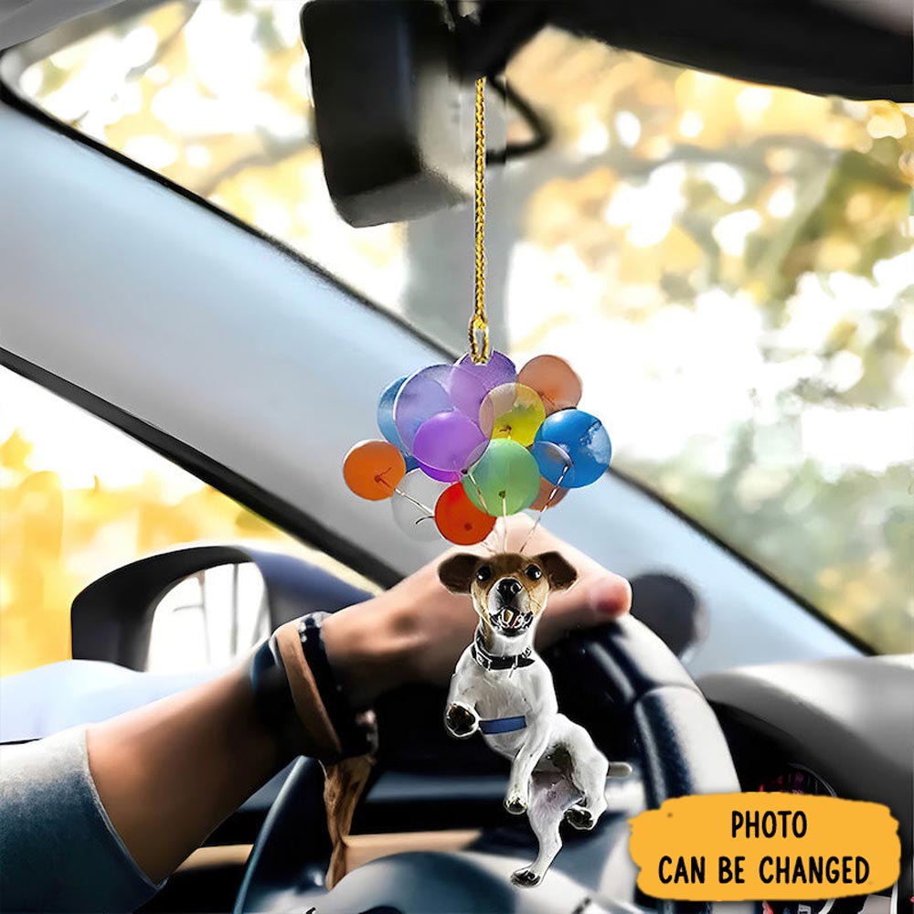 Personalized Jack Russell Terrier Fly With Bubbles Car Hanging Ornament Perfect Ornament Gift For Her