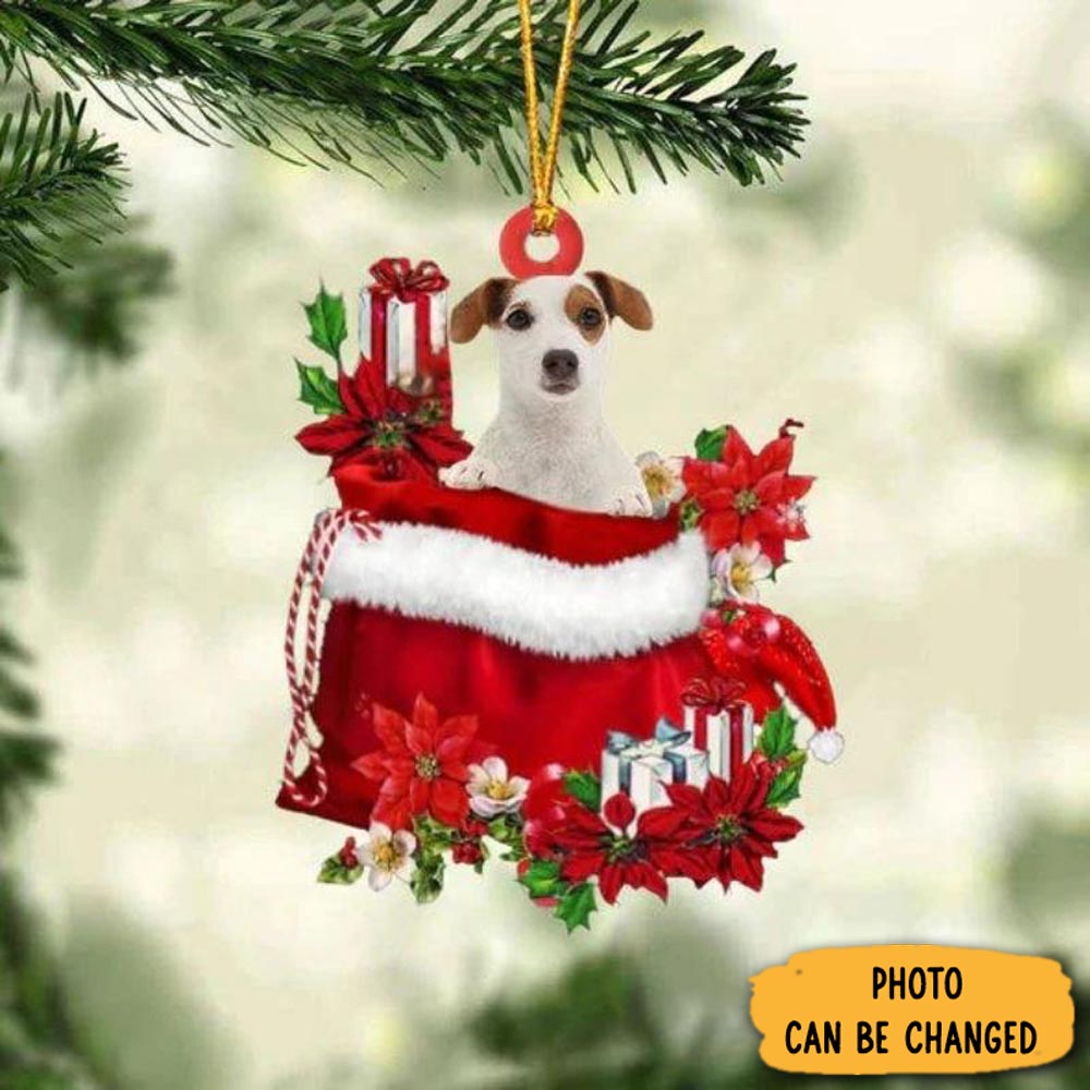 Personalized Jack Russell Terrier In Gift Bag Christmas Ornament Heartfelt Ornament Gift For Mom
