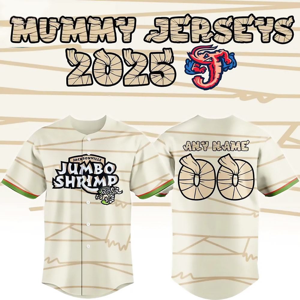 Personalized Jacksonville Jumbo Shrimp 2025 Mummy Limited Edition Baseball Jersey Best Gift For Baseball Lovers
