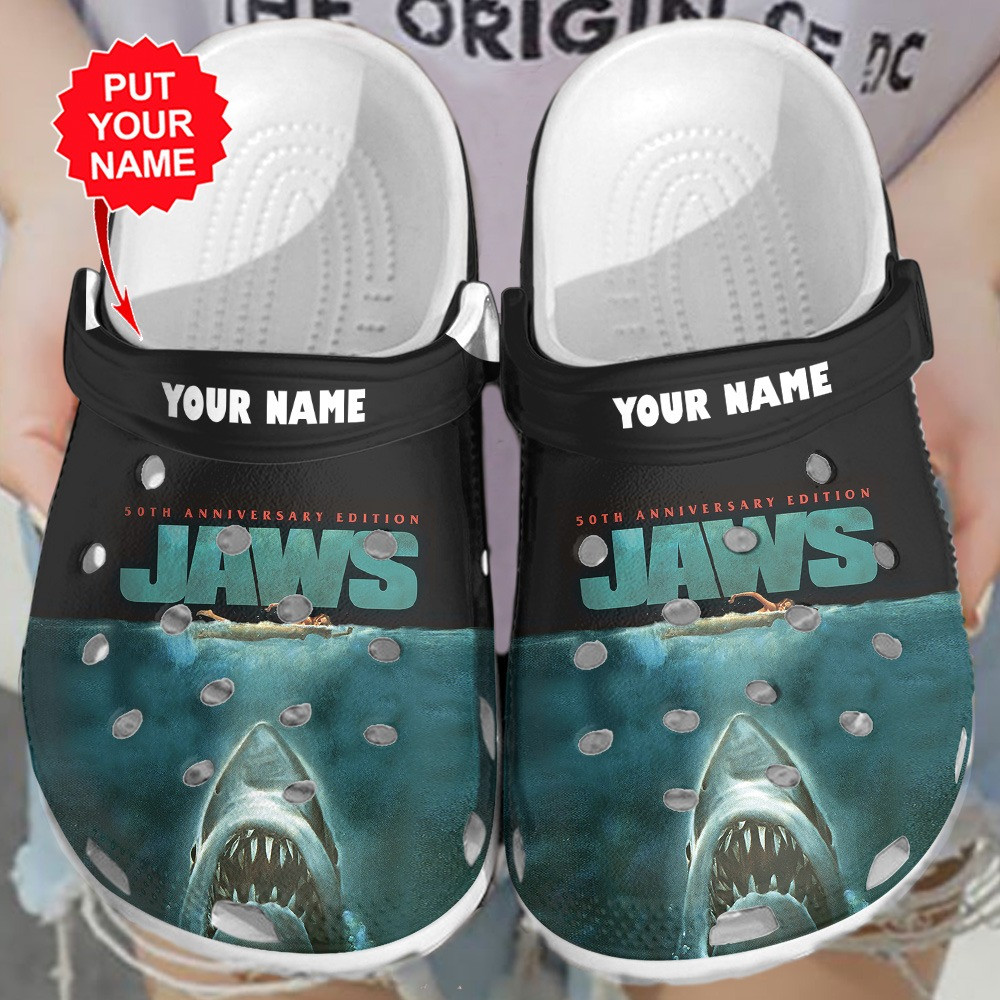 Personalized Jaws 50th Anniversary Clogs Best Gift For A Movie Fan