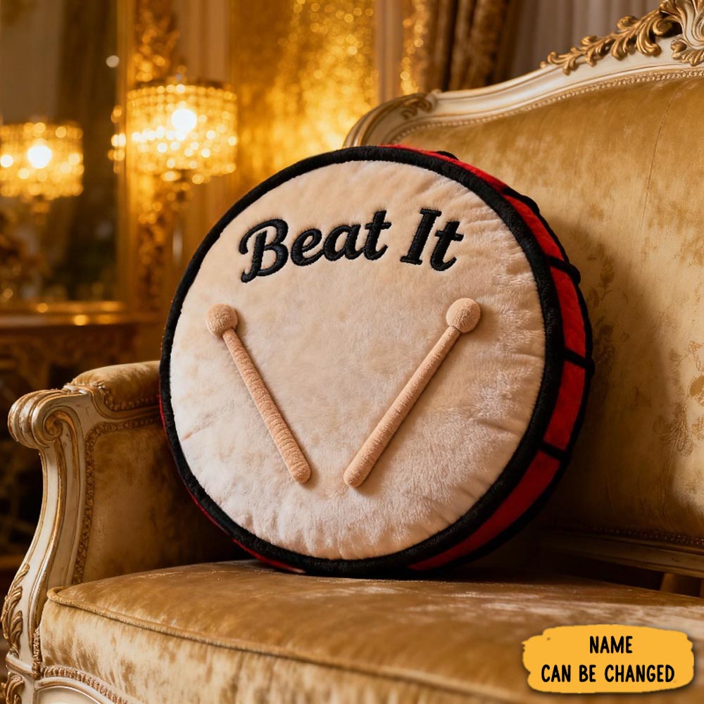 Personalized Jazz Drum Pillow Musical Instrument Decor Bed Pillows Gifts For Music Lovers