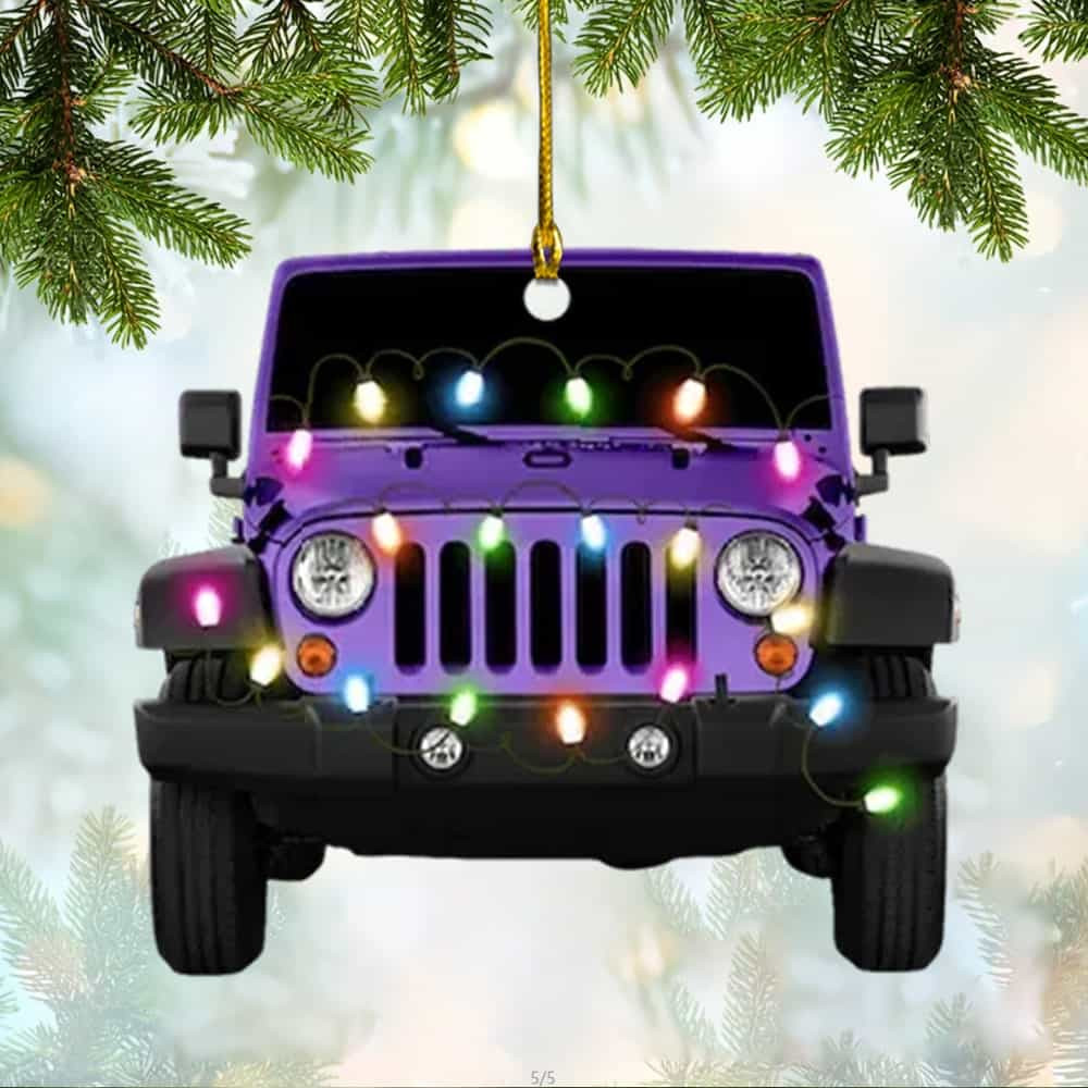 Personalized Jeep Car Acrylic Christmas Ornament Gift For Jeep Car Lover