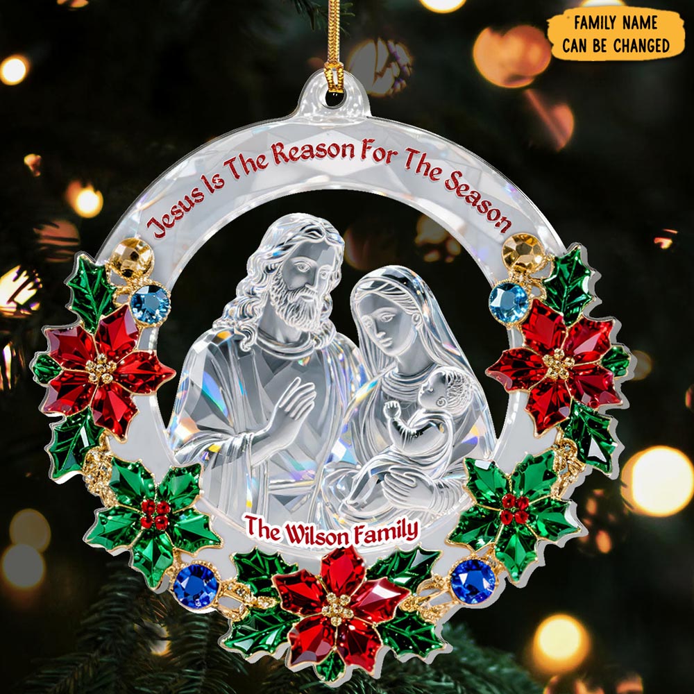 Personalized Jesus Is The Reason For The Season Christmas Ornament Christian Christmas Gifts