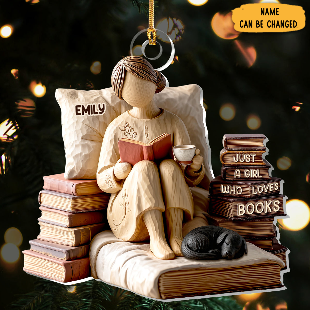 Personalized Just A Girl Who Loves Book Christmas Ornament Christmas Gifts For Her