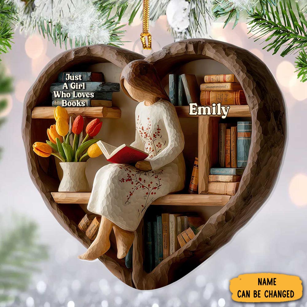Personalized Just A Girl Who Reads Book Christmas Ornament Xmas Tree Decor Christmas Presents