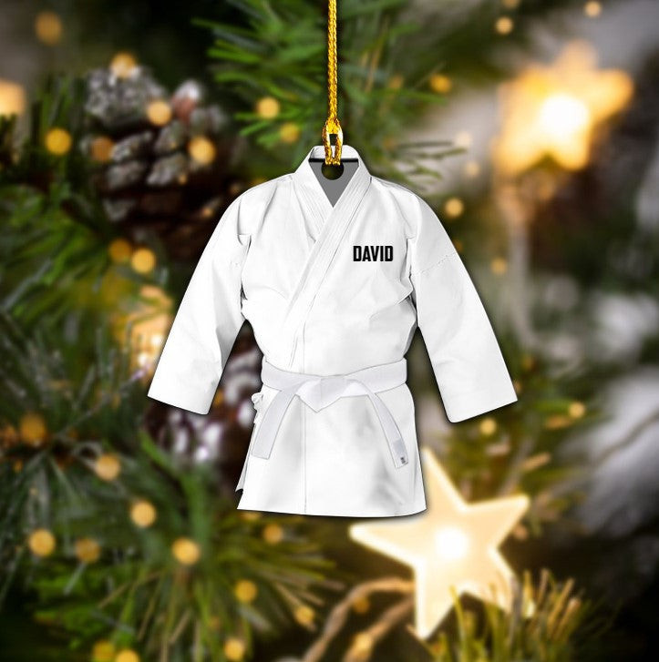 Personalized Karate Ornament Custom Shaped Acrylic Ornament for Karate Players