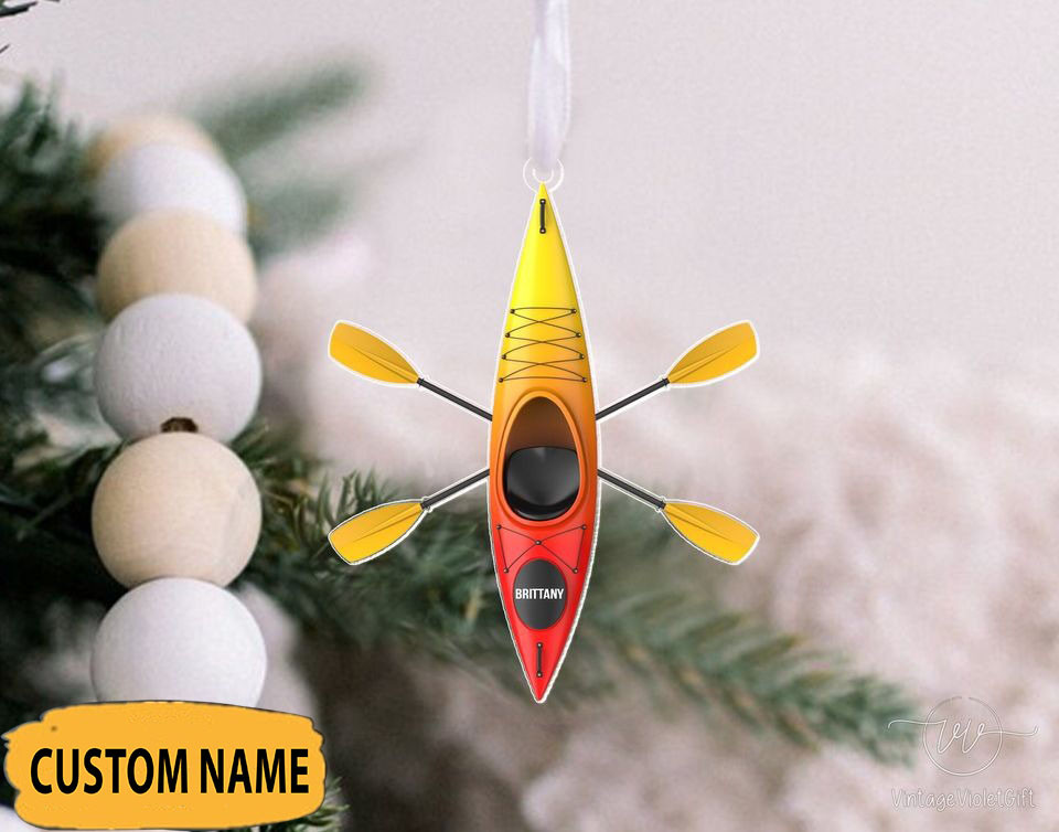Personalized Kayak Ornament Unique Christmas Decorations Gifts For Kayak Lovers