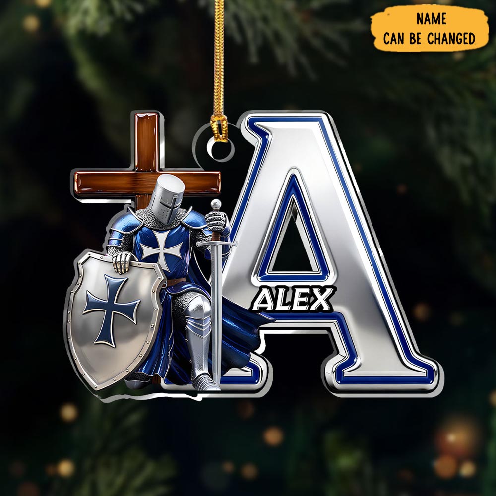 Personalized Knight Of God Memorial Christmas Ornament Memorial Gifts For Loss Of Loved Ones