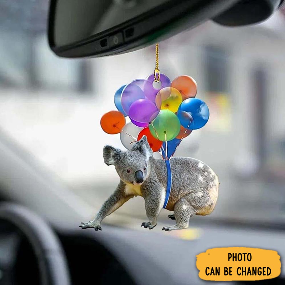 Personalized Koala Fly With Bubbles Car Hanging Ornament Holiday Ornament For Home & Family