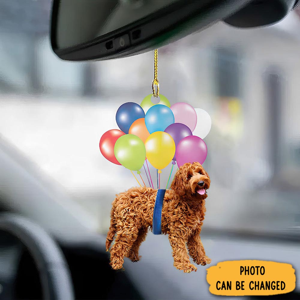 Personalized Labradoodle Fly With Bubbles Car Hanging Ornament Meaningful Christmas Ornament Gift