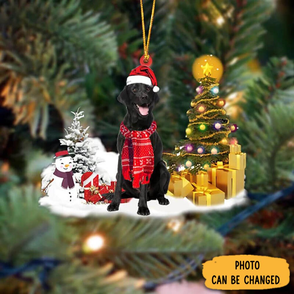 Personalized Labrador Retriever Christmas Ornament Joyful Holiday Season Ornament Gift