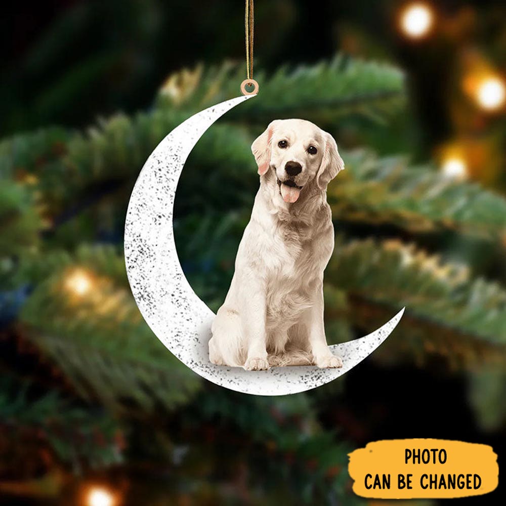 Personalized Labrador Sit On The Moon Ornament Joyful Home Ornament Decor