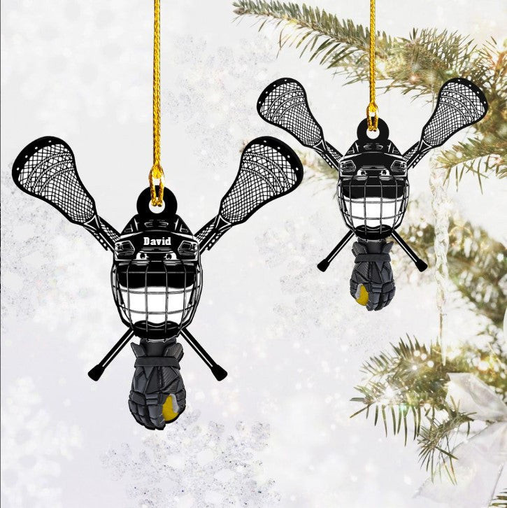 Personalized Lacrosse Stick Custom shape acrylic ornament ornament personalisationName50 for Lacrosse Lovers