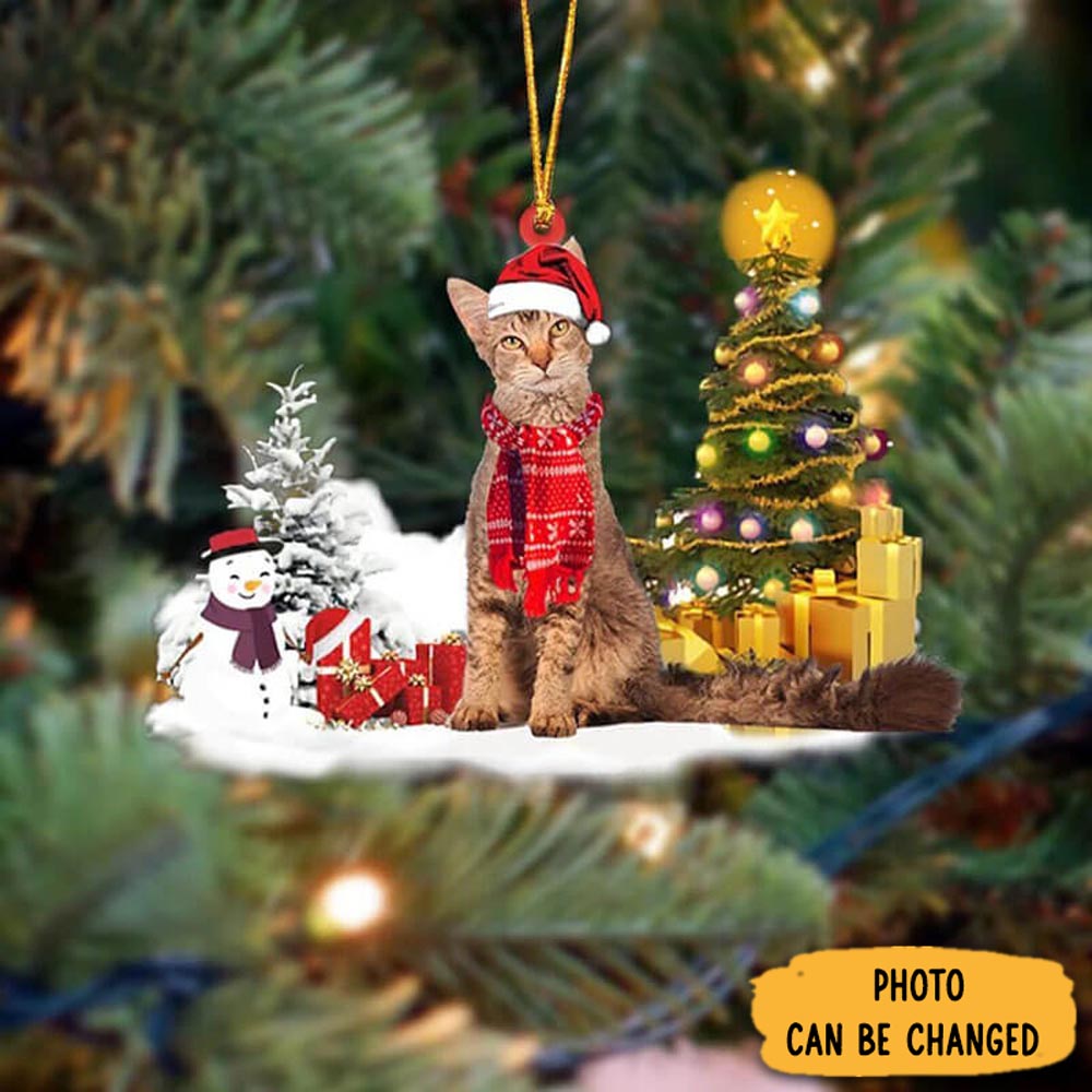 Personalized Laperm Cat Christmas Ornament Lovely Holiday Ornament Display