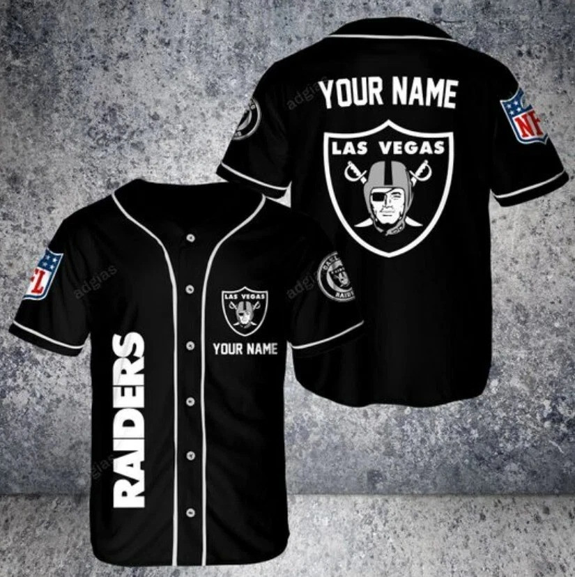 Personalized Las Vegas Raiders NFL Baseball Jersey Best Gift For NFL Fans