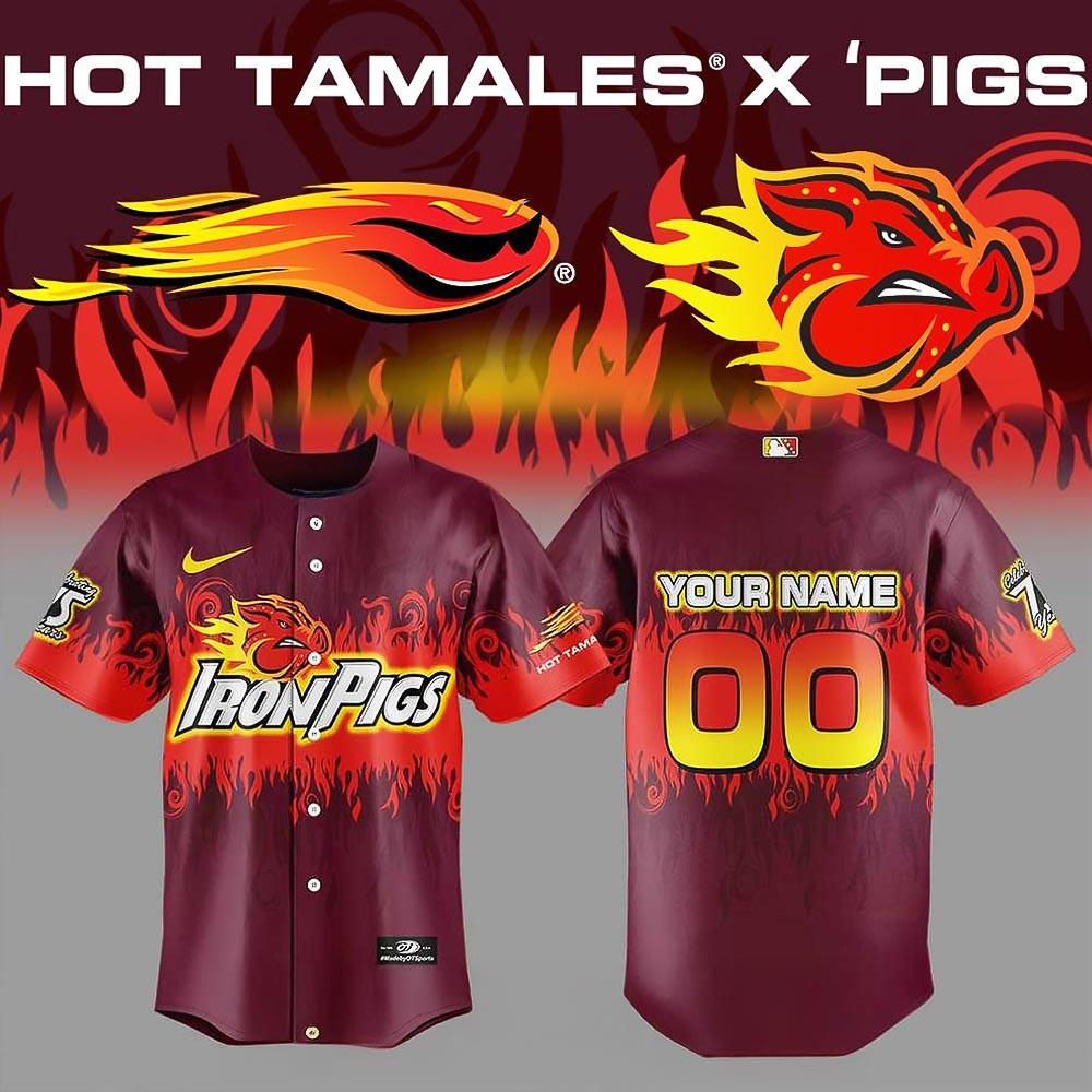 Personalized Lehigh Valley IronPigs x Hot Tamales Jersey Gifts For Baseball Lovers