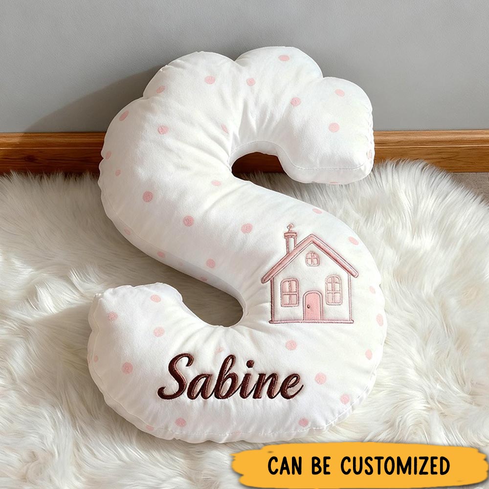 Personalized Letter Pillow Custom Name Decor Soft Plush Cushion for Kids Bedroom Graphic 3D Print