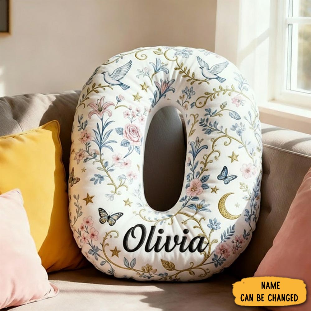 Personalized Letter Pillow Custom Name Double Sided Pillow Sympathy Gift For Family