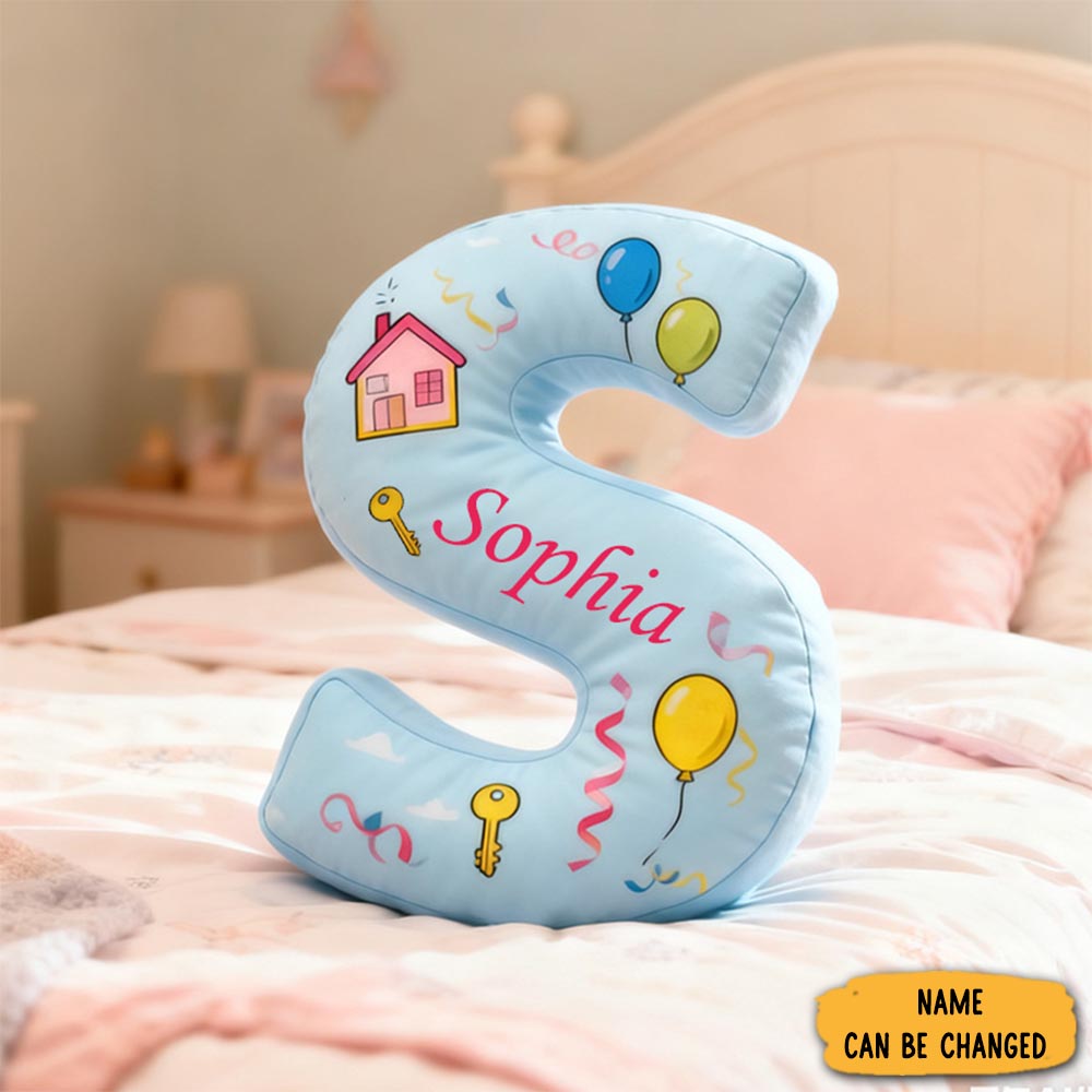 Personalized Letter Pillow Graphic 3d Print Custom Name Design Soft Decorative Children S Room Decoration
