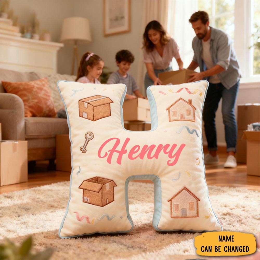Personalized Letter Pillow Graphic 3d Print Custom Name Design Soft Decorative Farewell Gifts Moving Gifts Children S Room Decoration