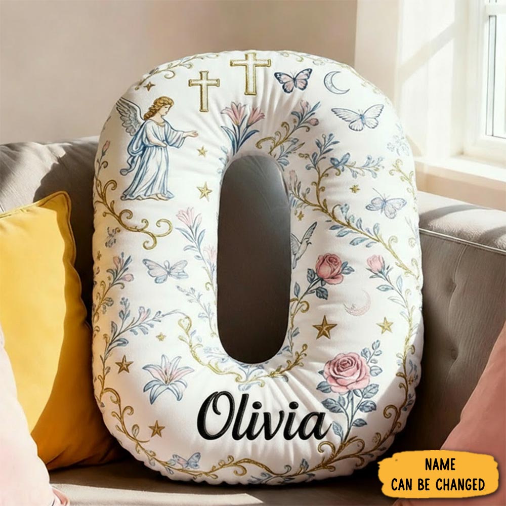Personalized Letter Pillow Graphic 3d Print Pillow Custom Name Design Pillow For Family Gift-1