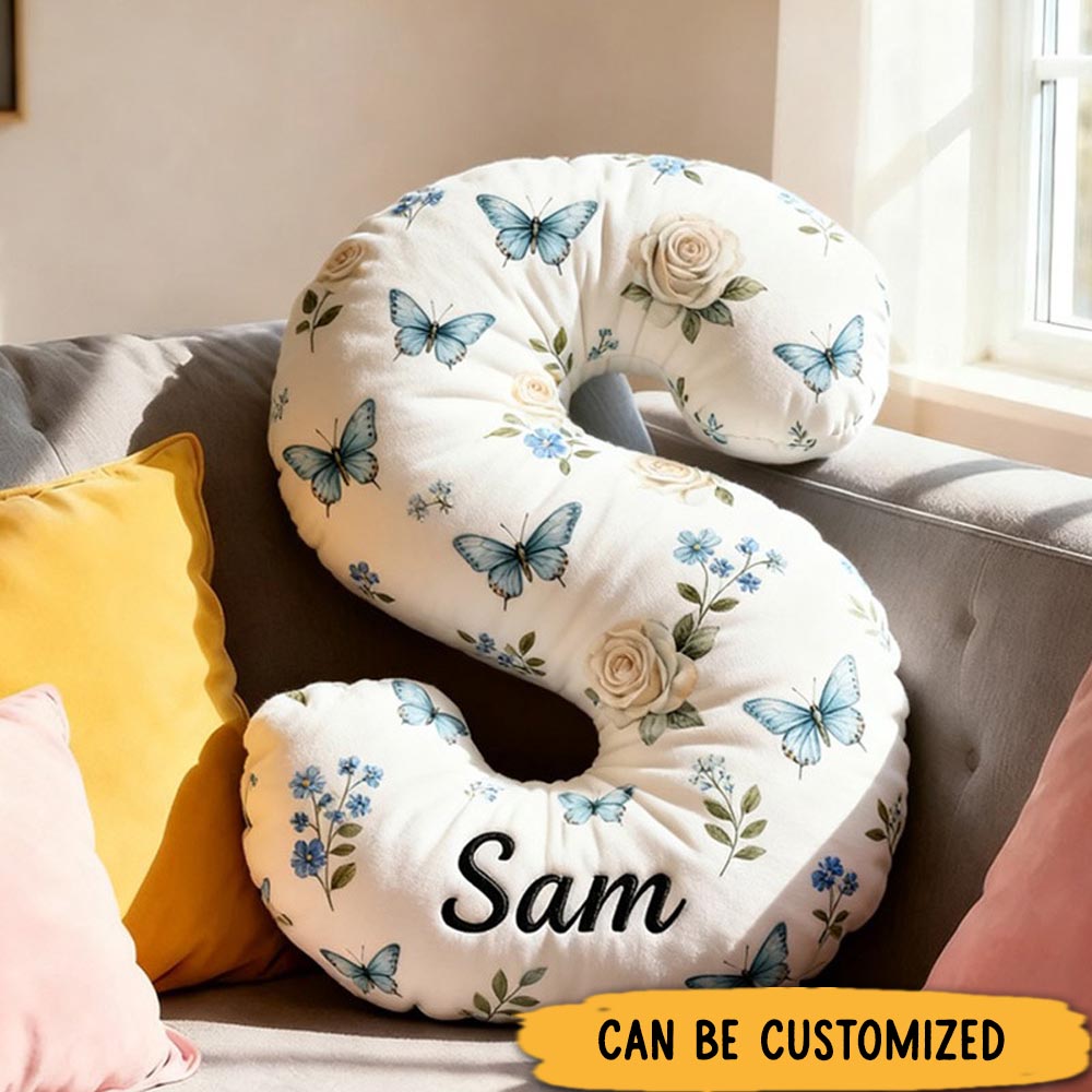Personalized Letter Pillow Graphic 3D Print Pillow Custom Name Design Pillow for Family Kids Gift