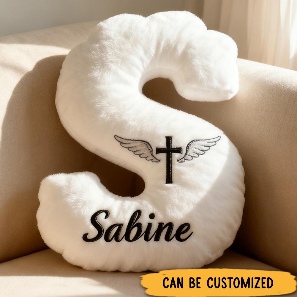 Personalized Letter Pillow Memorial Letter Pillow Graphic 3D Print Custom Name Design Pillow for Family