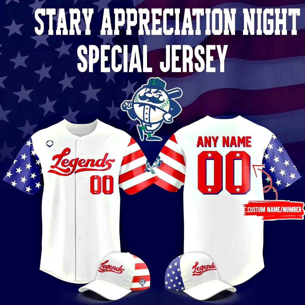 Personalized Lexington Legends Military Appreciation Night Special Edition Baseball Jersey