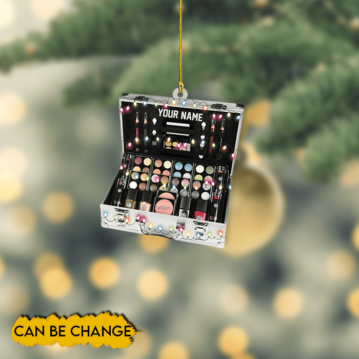 Personalized Light Cosmetic Christmas Ornament Make Up Bag Xmas Ornament