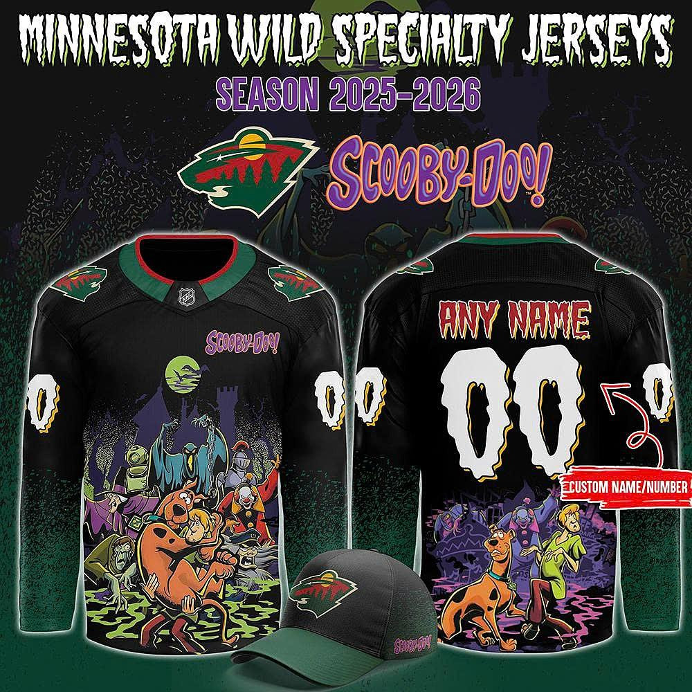 Personalized Limited Edition Minnesota Wild x ScooBy-Doo Night 2025 Jersey Great Present For Hockey Supporters