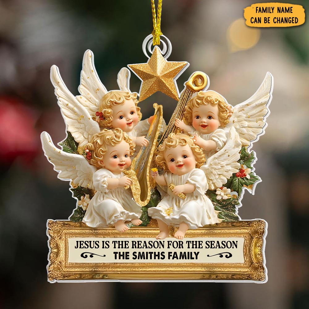 Personalized Little Angels Christmas Ornament Xmas Decor Christmas Gifts For Angel lovers