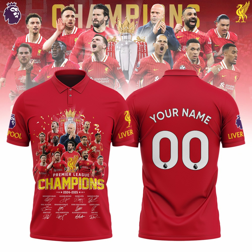 Personalized Liverpool FC Champions Polo Shirt Gift For Liverpool Fans