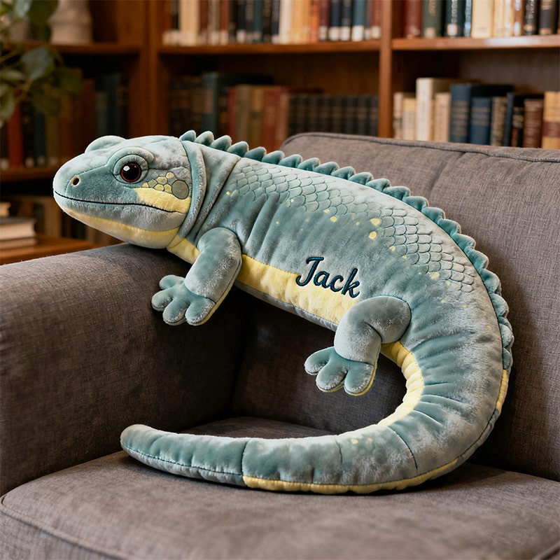Personalized Lizard Pillow Indoor Decor Christmas Presents For Lizard Lovers