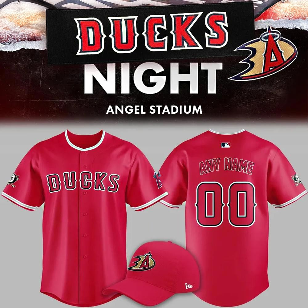 Personalized Los Angeles Angels Ducks Night 2025 Special Baseball Jersey Presents For Baseball Lovers