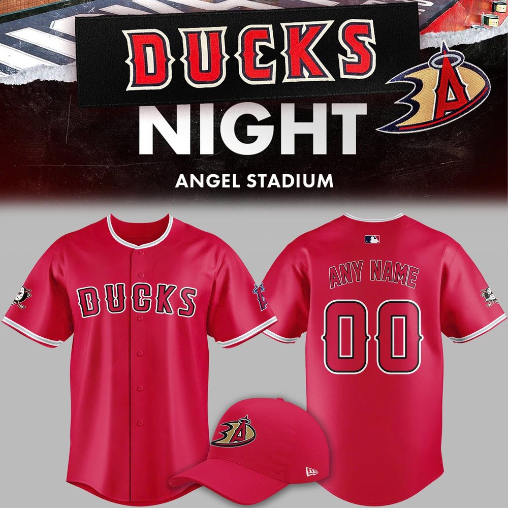 Personalized Los Angeles Angels Ducks Night Baseball Jersey Gift Ideas For Baseball Fans