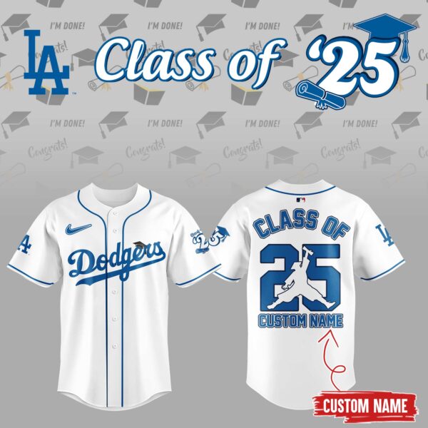 Personalized Los Angeles Dodgers Class of 2025 Baseball Jersey Baseball Father's Day Gifts