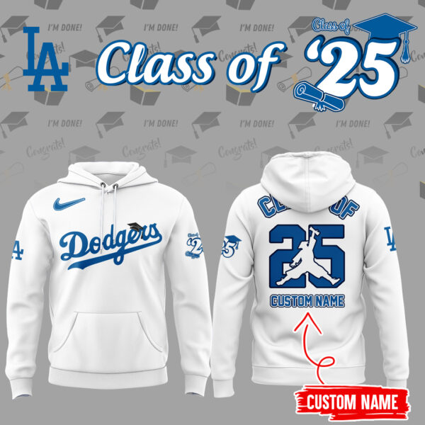 Personalized Los Angeles Dodgers Class of 2025 Hoodie Baseball Coach Gift Ideas