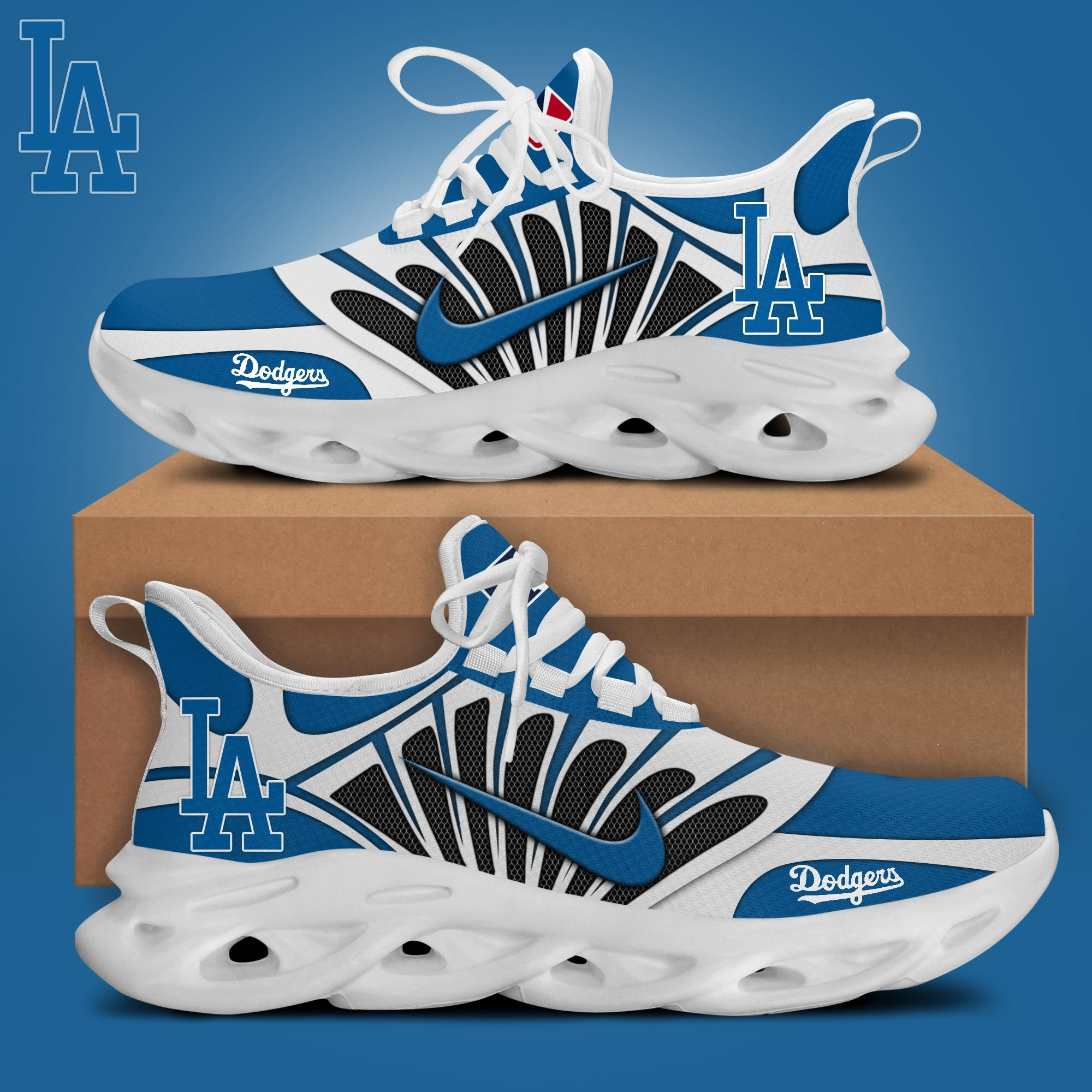 Personalized Los Angeles Dodgers Clunky Sneakers Merch Sport Shoes Fan Gifts For Him
